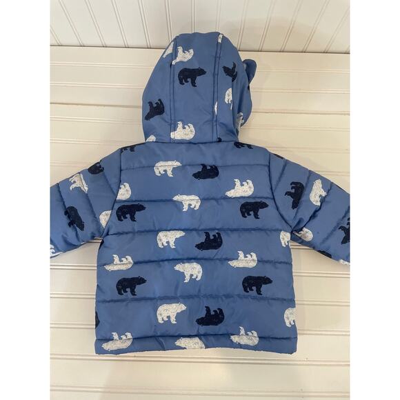 London Fog Full Zip Puffer Jacket & Robeez Shoes Boys Bundle Size 12-18 MO - Picture 6 of 9